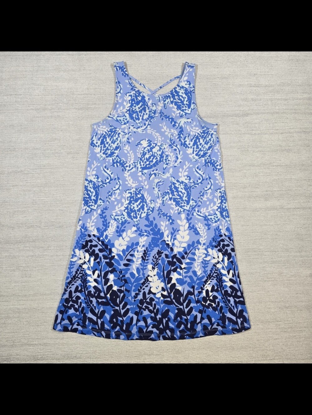Lilly Pulitzer Kristen Dress Size S Blue Peri Turtley Awesome Summer Vacation